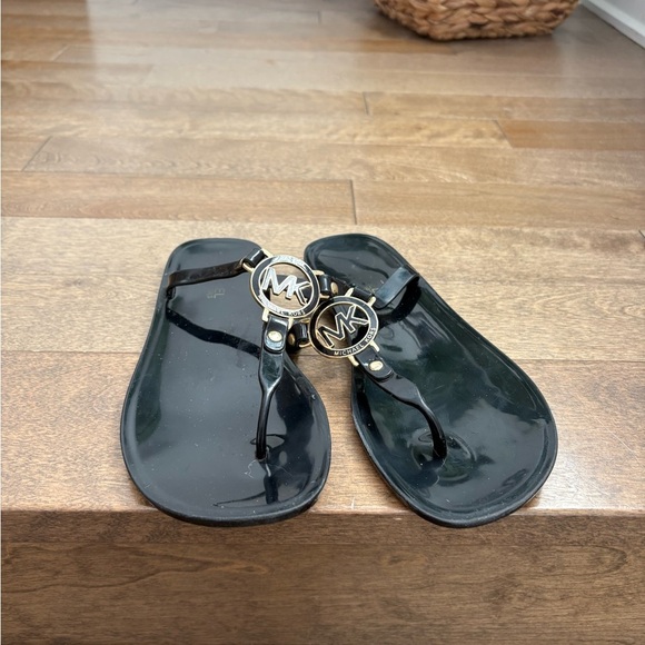 Michael Kors Black Jelly Sandals - Picture 1 of 5